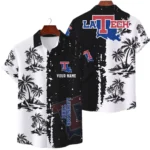 Louisiana Tech Bulldogs Hawaiian Shirt Premium Lightweight Waffle Knit Customize Name