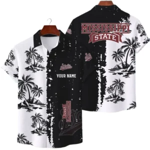 Mississippi State Bulldogs Hawaiian Shirt Premium Lightweight Waffle Knit Customize Name