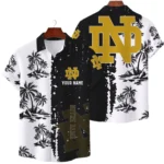 Notre Dame Fighting Irish Hawaiian Shirt Premium Lightweight Waffle Knit Customize Name
