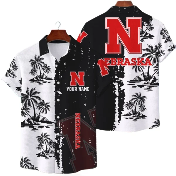 Nebraska Cornhuskers Hawaiian Shirt Premium Lightweight Waffle Knit Customize Name