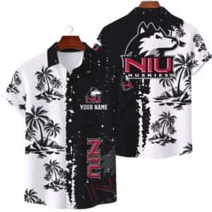 Northern Illinois Huskies Hawaiian Shirt Premium Lightweight Waffle Knit Customize Name