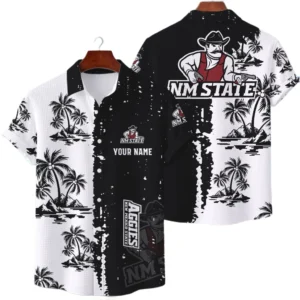 New Mexico State Aggies Hawaiian Shirt Premium Lightweight Waffle Knit Customize Name