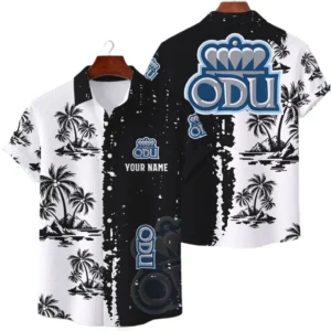 Old Dominion Monarchs Hawaiian Shirt Premium Lightweight Waffle Knit Customize Name