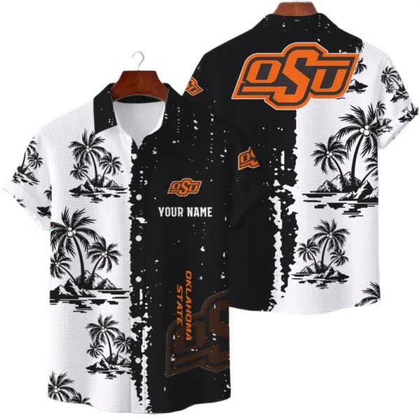 Oklahoma State Cowboys Hawaiian Shirt Premium Lightweight Waffle Knit Customize Name
