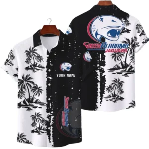 South Alabama Jaguars Hawaiian Shirt Premium Lightweight Waffle Knit Customize Name