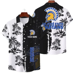 San Jose State Spartans Hawaiian Shirt Premium Lightweight Waffle Knit Customize Name