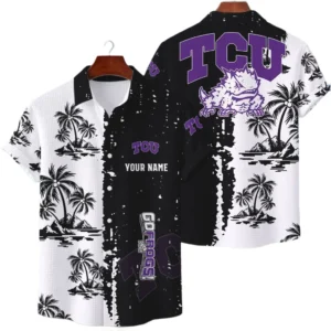TCU Horned Frogs Hawaiian Shirt Premium Lightweight Waffle Knit Customize Name