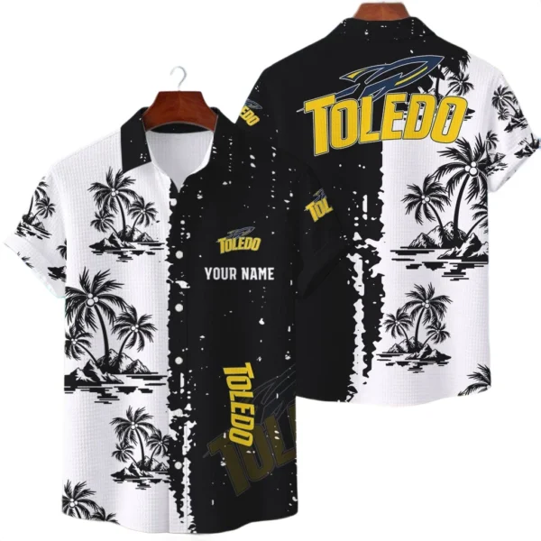 Toledo Rockets Hawaiian Shirt Premium Lightweight Waffle Knit Customize Name