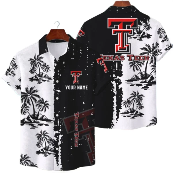 Texas Tech Red Raiders Hawaiian Shirt Premium Lightweight Waffle Knit Customize Name