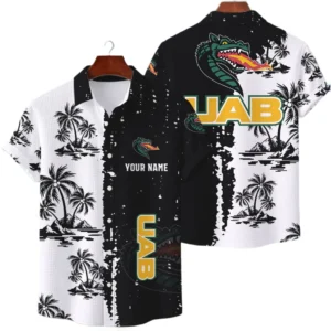 UAB Blazers Hawaiian Shirt Premium Lightweight Waffle Knit Customize Name