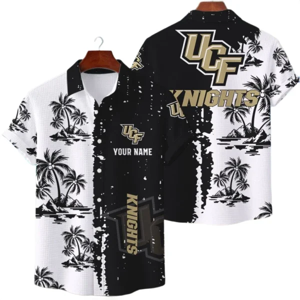 UCF Knights Hawaiian Shirt Premium Lightweight Waffle Knit Customize Name