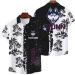 UConn Huskies Hawaiian Shirt Premium Lightweight Waffle Knit Customize Name