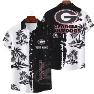 Georgia Bulldogs Hawaiian Shirt Premium Lightweight Waffle Knit Customize Name