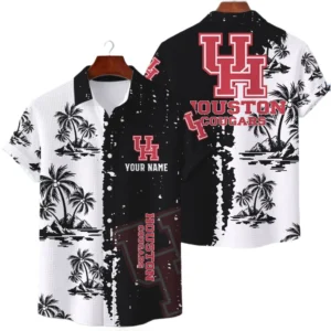 Houston Cougars Hawaiian Shirt Premium Lightweight Waffle Knit Customize Name