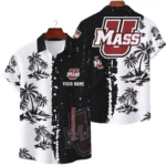 UMass Minutemen Hawaiian Shirt Premium Lightweight Waffle Knit Customize Name