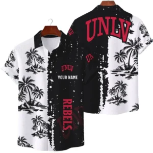 UNLV Rebels Hawaiian Shirt Premium Lightweight Waffle Knit Customize Name