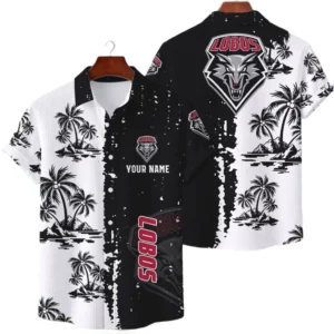 New Mexico Lobos Hawaiian Shirt Premium Lightweight Waffle Knit Customize Name