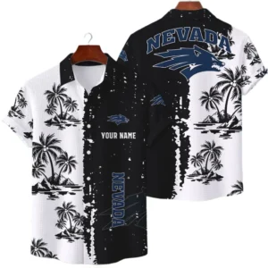 Nevada Wolf Pack Hawaiian Shirt Premium Lightweight Waffle Knit Customize Name