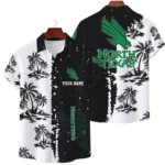 North Texas Mean Green Hawaiian Shirt Premium Lightweight Waffle Knit Customize Name