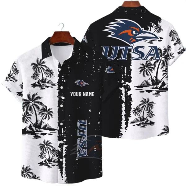 UTSA Roadrunners Hawaiian Shirt Premium Lightweight Waffle Knit Customize Name