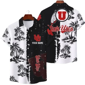 Utah Utes Hawaiian Shirt Premium Lightweight Waffle Knit Customize Name