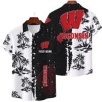 Wisconsin Badgers Hawaiian Shirt Premium Lightweight Waffle Knit Customize Name