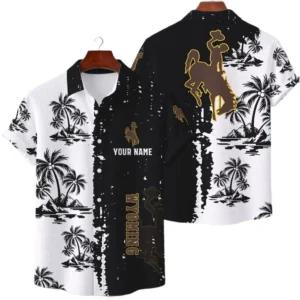 Wyoming Cowboys Hawaiian Shirt Premium Lightweight Waffle Knit Customize Name
