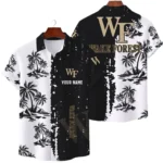 Wake Forest Demon Deacons Hawaiian Shirt Premium Lightweight Waffle Knit Customize Name