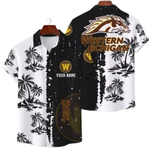 Western Michigan Broncos Hawaiian Shirt Premium Lightweight Waffle Knit Customize Name