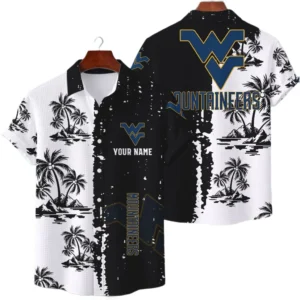 West Virginia Mountaineers Hawaiian Shirt Premium Lightweight Waffle Knit Customize Name
