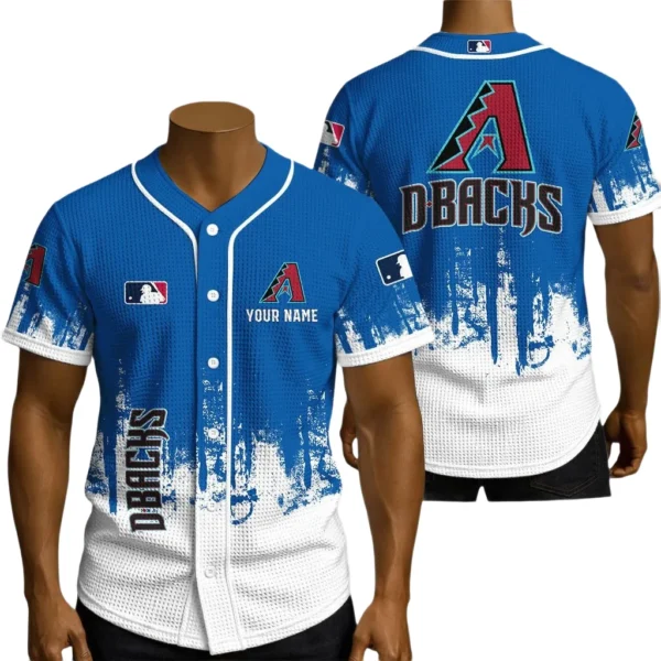 Arizona Diamondbacks Waffle Baseball Jersey Premium Lightweight Breathable Sportswear Personalize Name