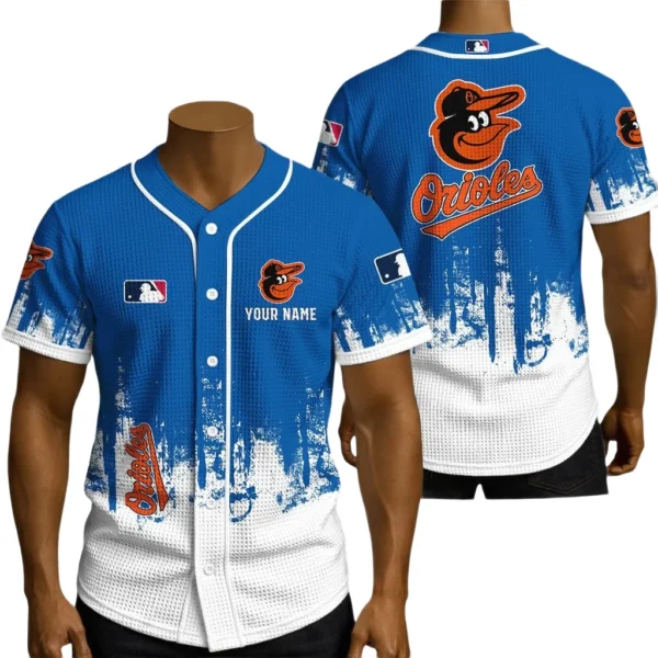 Baltimore Orioles Waffle Baseball Jersey Premium Lightweight Breathable Sportswear Personalize Name