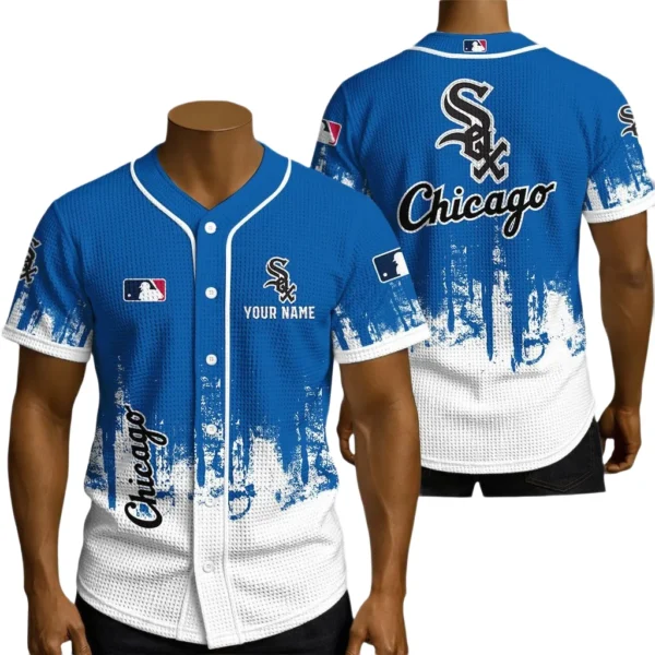 Chicago White Sox Waffle Baseball Jersey Premium Lightweight Breathable Sportswear Personalize Name