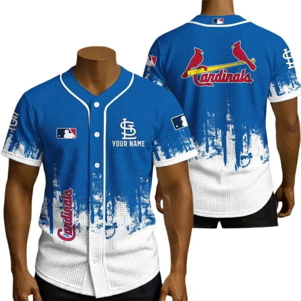 St Louis Cardinals Waffle Baseball Jersey Premium Lightweight Breathable Sportswear Personalize Name