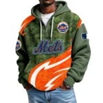 New York Mets Men's Waffle Knit Hoodie Quarter Zip New 2026 Limited