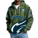 Seattle Mariners Men's Waffle Knit Hoodie Quarter Zip New 2026 Limited
