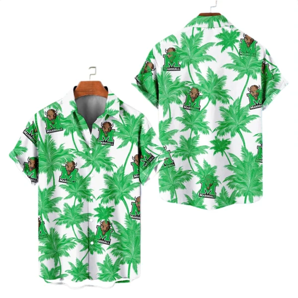 Marshall Thundering Herd Hawaiian Shirt 2026 Limited Edition Premium Crinkle Textured