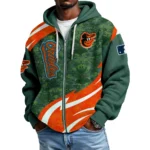 Baltimore Orioles Men’s Waffle Knit Full Zip-Up Hoodie