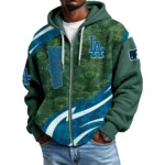 Los Angeles Dodgers Men’s Waffle Knit Full Zip-Up Hoodie