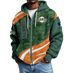 San Francisco Giants Men’s Waffle Knit Full Zip-Up Hoodie