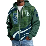 Tampa Bay Rays Men’s Waffle Knit Full Zip-Up Hoodie