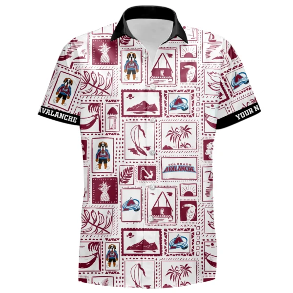Colorado Avalanche Hawaiian Shirt 2026 Limited Premium Crinkle Textured Personalize Name