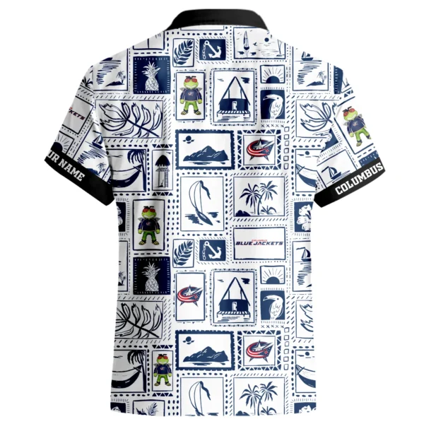 Columbus Blue Jackets Hawaiian Shirt 2026 Limited Premium Crinkle Textured Personalize Name