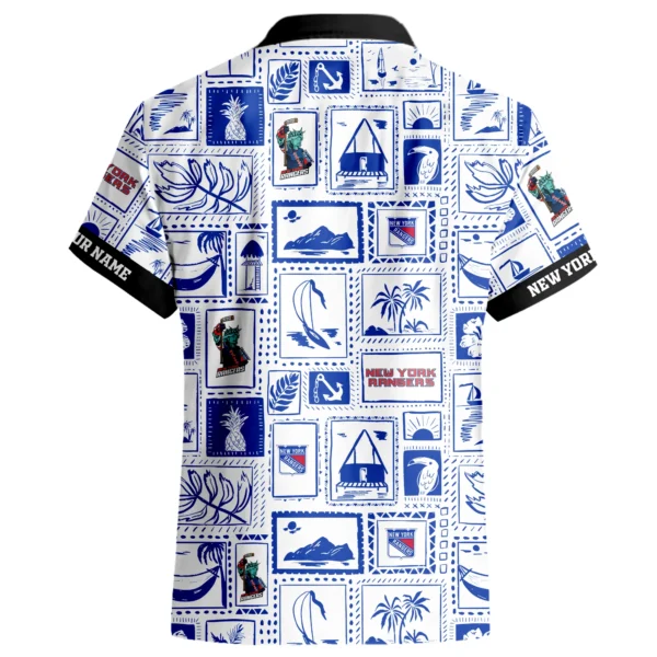 New York Rangers Hawaiian Shirt 2026 Limited Premium Crinkle Textured Personalize Name