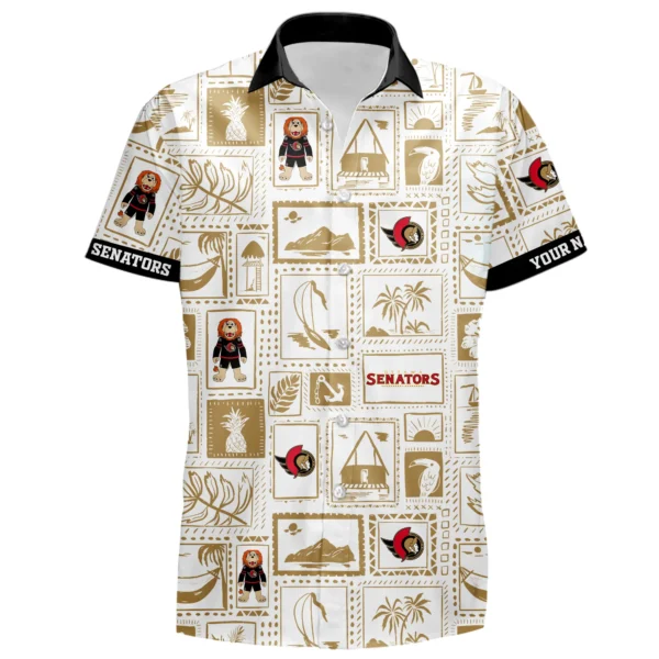 Ottawa Senators Hawaiian Shirt 2026 Limited Premium Crinkle Textured Personalize Name