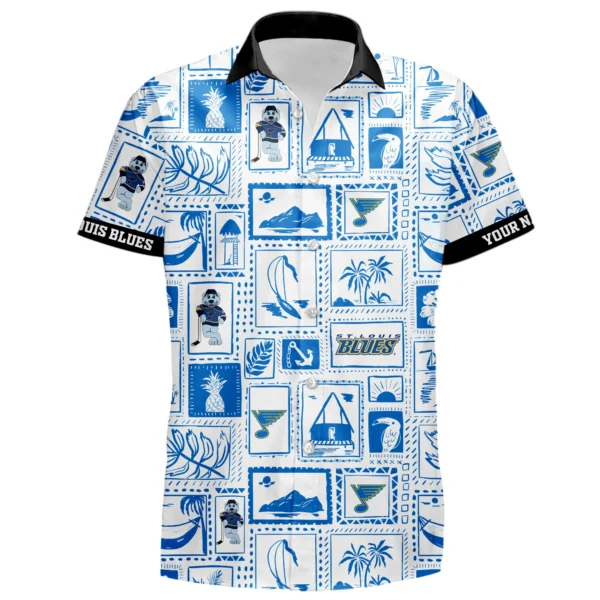 St. Louis Blues Hawaiian Shirt 2026 Limited Premium Crinkle Textured Personalize Name