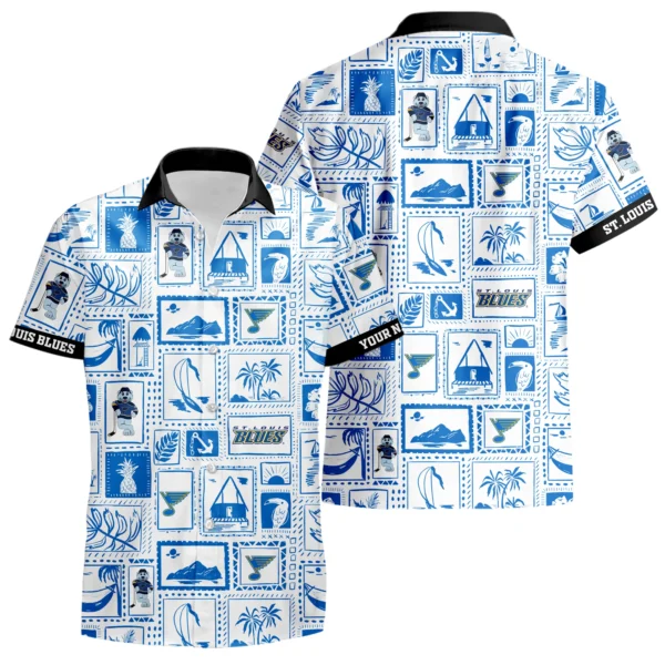 St. Louis Blues Hawaiian Shirt 2026 Limited Premium Crinkle Textured Personalize Name