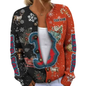 Boston Red Sox Women’s Knit Sweater Customize Name