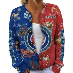 Chicago Cubs Women’s Knit Sweater Customize Name