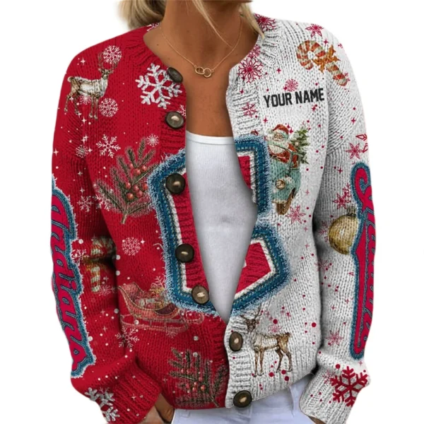Cleveland Guardians Women’s Knit Sweater Customize Name